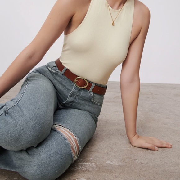 Zara NWT Ribbed straight legs Z1975 Jeans - Picture 12 of 17